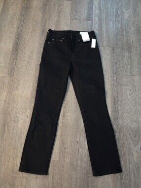 Gap Vintage Slim High Rise Jeans Womens 27  Black Stretch Denim NWT
